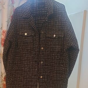 Stoosh Black and White Tweed Blazer